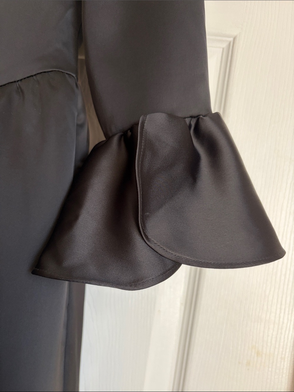 Dark Romance Satin Bustle Dress in Black - Picture 5 of 10